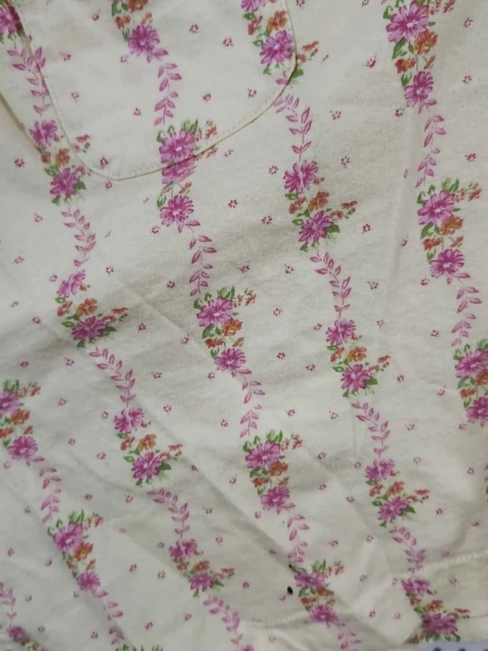 Source Unknown Cream Floral Drawstring Lounge Shorts - Picture 3 of 3